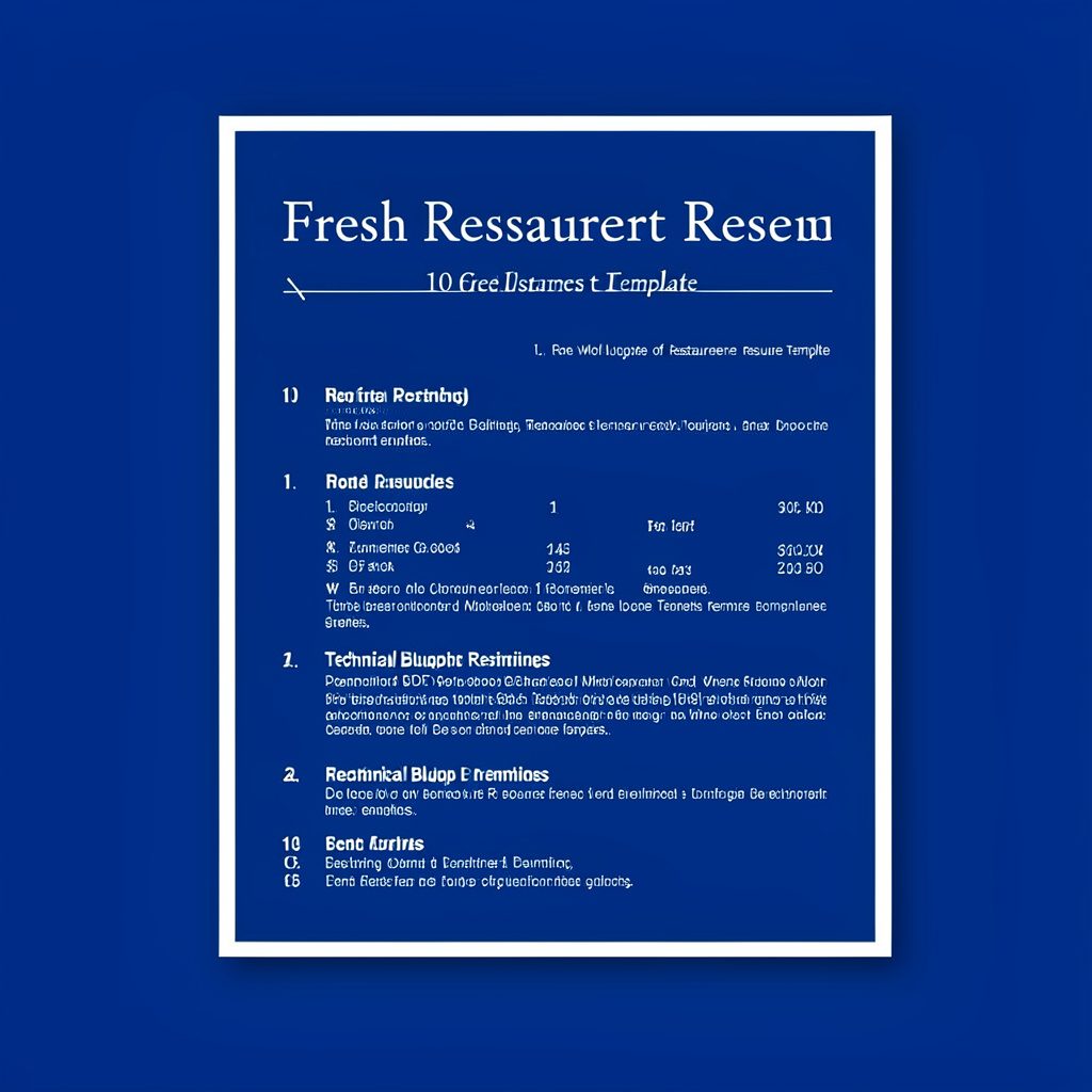 A restaurant resume template printed on quality paper with a fork and knife placed neatly beside it, in warm cream and charcoal tones.